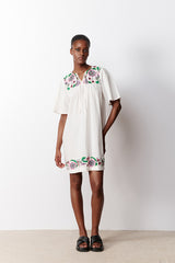 TINA EMBROIDERED SHORT DRESS