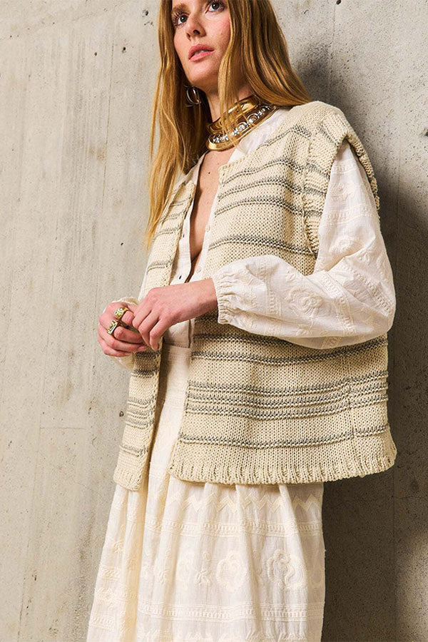 HELGA SLEEVELESS CARDIGAN