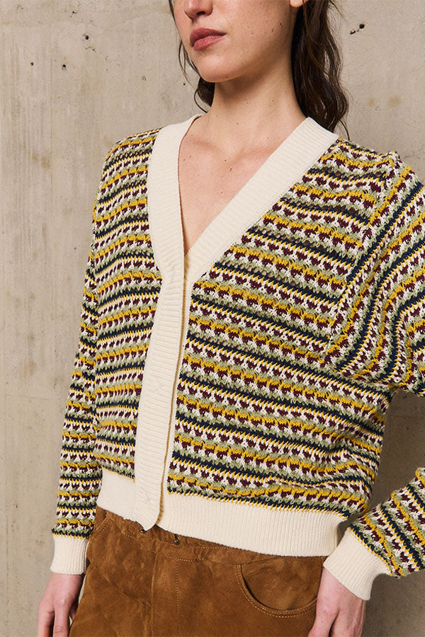 ELI STRIPED CARDIGAN