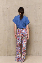 ABRIL RED PRINT TROUSERS