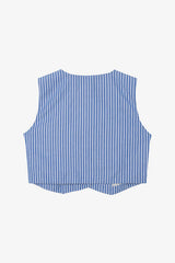 NURIA STRIPED EMBROIDERED VEST