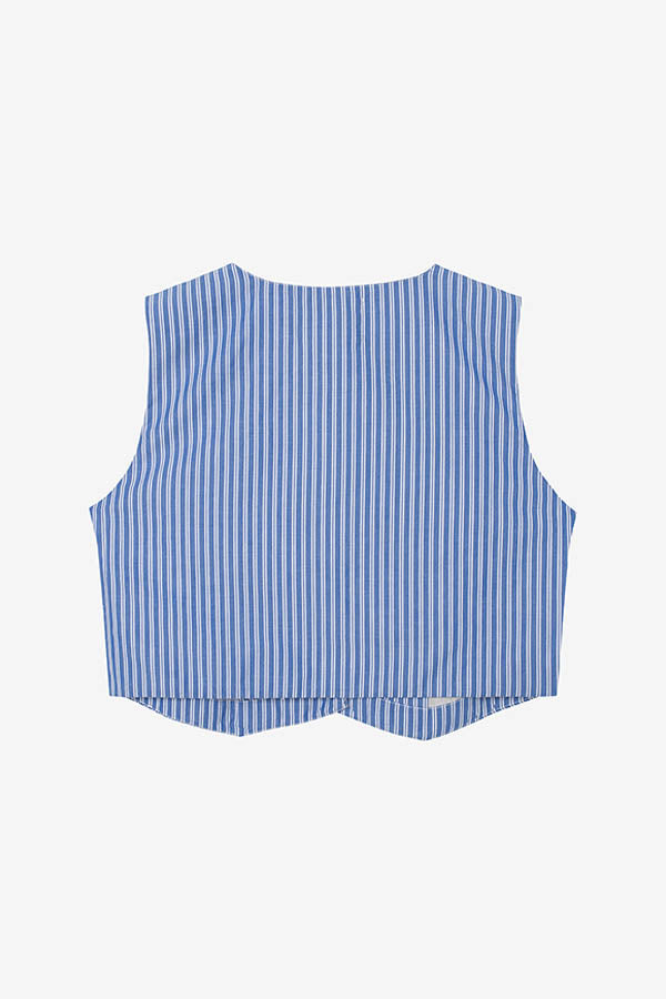 NURIA STRIPED EMBROIDERED VEST