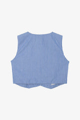NURIA STRIPED EMBROIDERED VEST