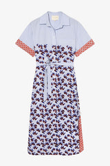 LOUXOR PRINTED STRIPED SHIRT DRESS