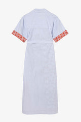LOUXOR PRINTED STRIPED SHIRT DRESS