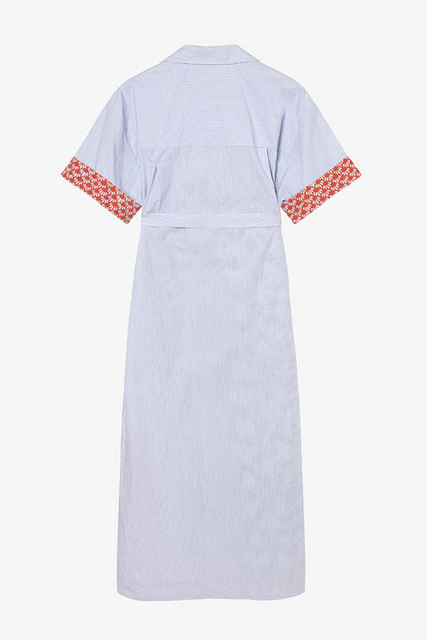 LOUXOR PRINTED STRIPED SHIRT DRESS