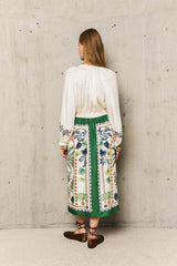 MAHALIA POLKA DOT PRINTED LONG DRESS
