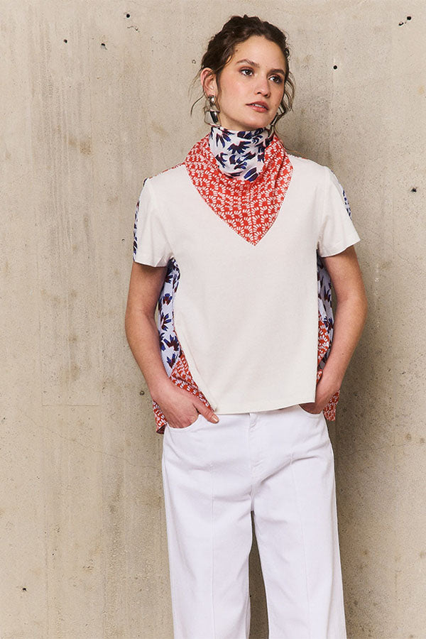 LOUXOR PRINTED STRIPED T-SHIRT
