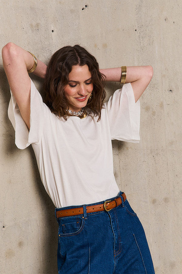 SABRINA WHITE T-SHIRT
