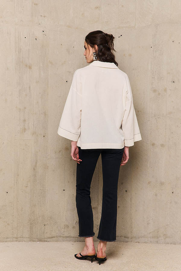 PALMER LINEN EMBROIDERED TUNIC