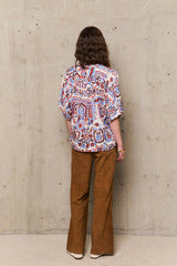 ABRIL RED PRINT TUNIC