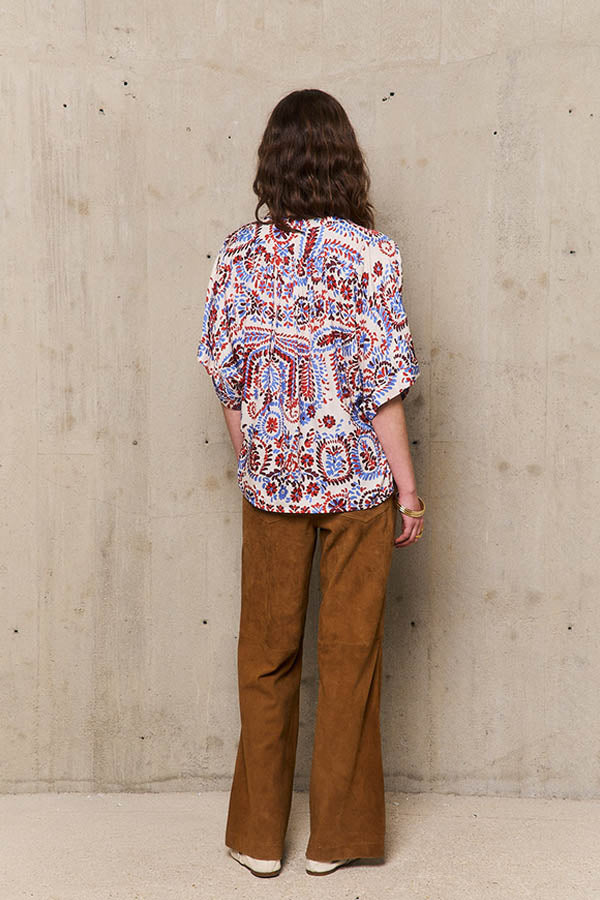 ABRIL RED PRINT TUNIC