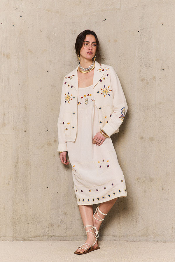LORAINE EMBROIDERED LINEN JACKET