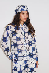 LOTUS INDIGO PRINTED SCARF