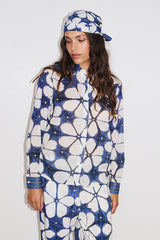 LOTUS INDIGO PRINTED LONG SLEEVE SHIRT