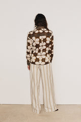 LOTUS BROWN PRINTED LONG SLEEVE SHIRT