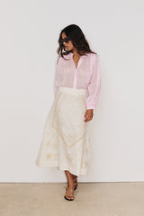 CARLA EMBROIDERY INSERT LACE SKIRT