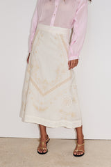CARLA EMBROIDERY INSERT LACE SKIRT