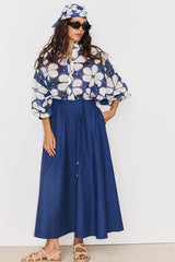 OCTAVIA INDIGO SKIRT