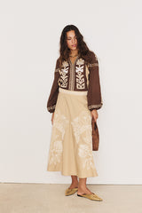ALMA EMBROIDERED LONG SKIRT