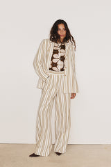 PANAMA STRIPED JACQUARD TROUSERS