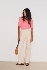 JULIETTE ECRU FLARED JEANS