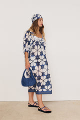 LOTUS INDIGO PRINTED DRESS