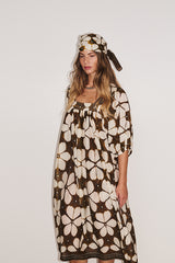 LOTUS BROWN PRINTED DRESS