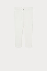 EDOLO WHITE COTTON BULL DENIM JEANS