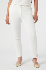 EDOLO WHITE COTTON BULL DENIM JEANS