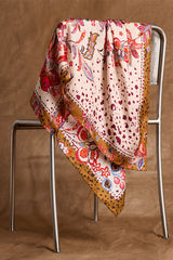 ELENIE FLORAL HARMONY SQUARE SCARF
