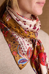 ELENIE FLORAL HARMONY SQUARE SCARF