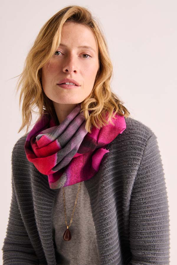 EMMA WOOL PRINTED SCARF