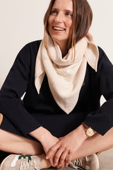 EMPEREUR WHITE TRIANGLE JACQUARD SCARF