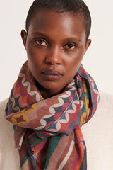 ESME VIBRANT MULTICOLOR HANDWOVEN STRIPED SCARF
