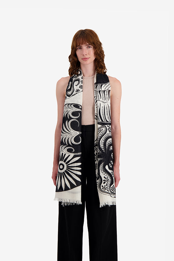 MYKONOS JAR WHITE SCARF