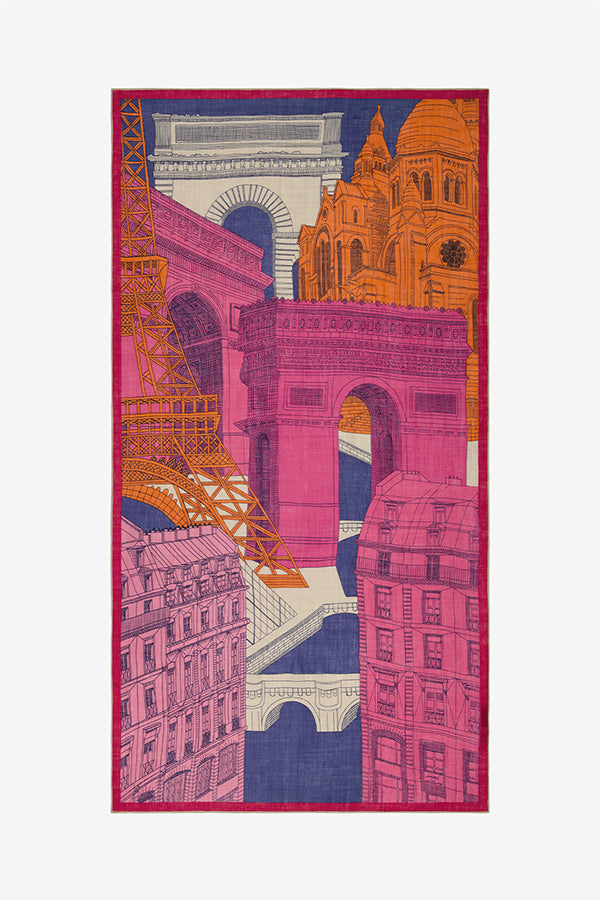 PARIS FUCHSIA 100 SCARF