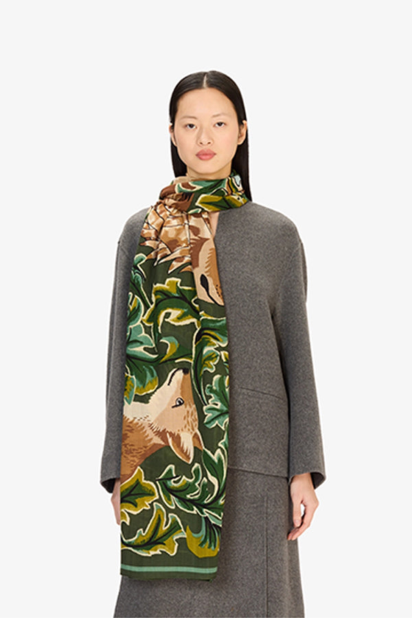LEONARD KHAKI 100 SCARF