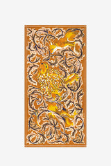 LEONARD SAFFRON 100 SCARF