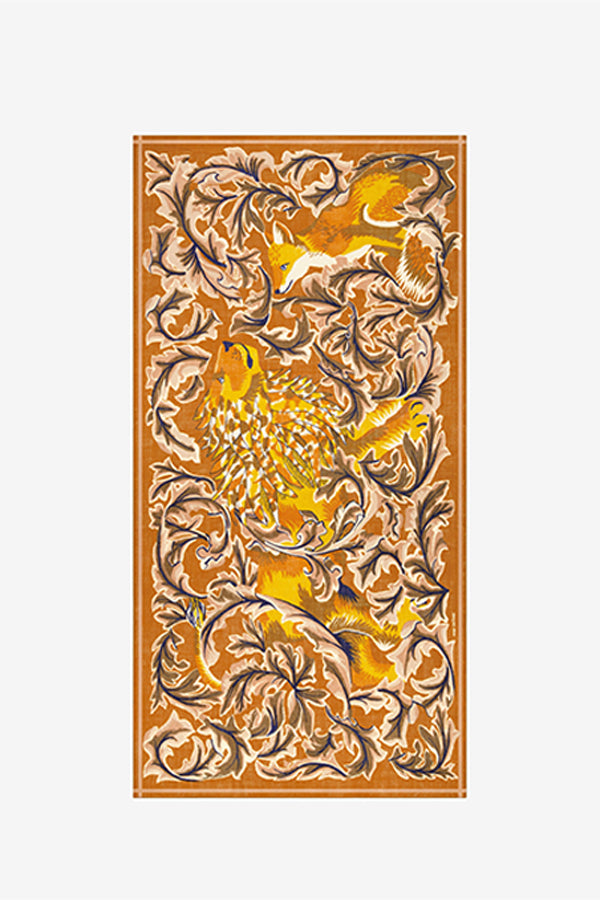 LEONARD SAFFRON 100 SCARF