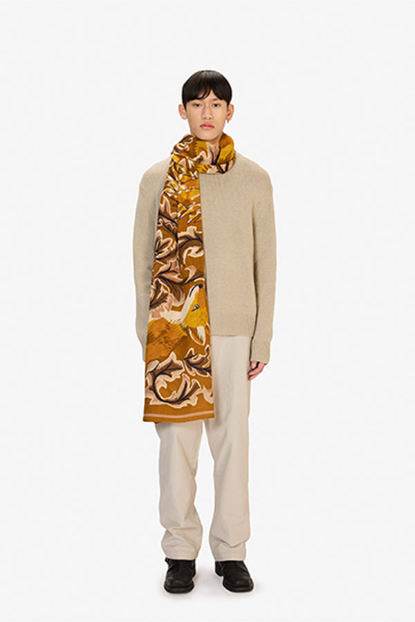 LEONARD SAFFRON 100 SCARF