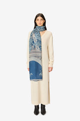 1889 BLUE WOOL SCARF
