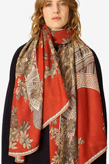 1889 TERRACOTTA WOOL SCARF