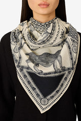 BAROCCO WOOL TRIANGLE SCARF