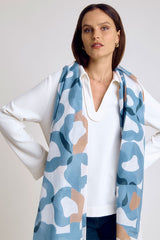 ETACHES PRINTED COTTON SILK SCARF