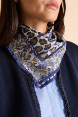 EVENTAIL MIDNIGHT LEOPARD SQUARE
