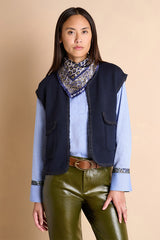 EVENTAIL MIDNIGHT LEOPARD SQUARE
