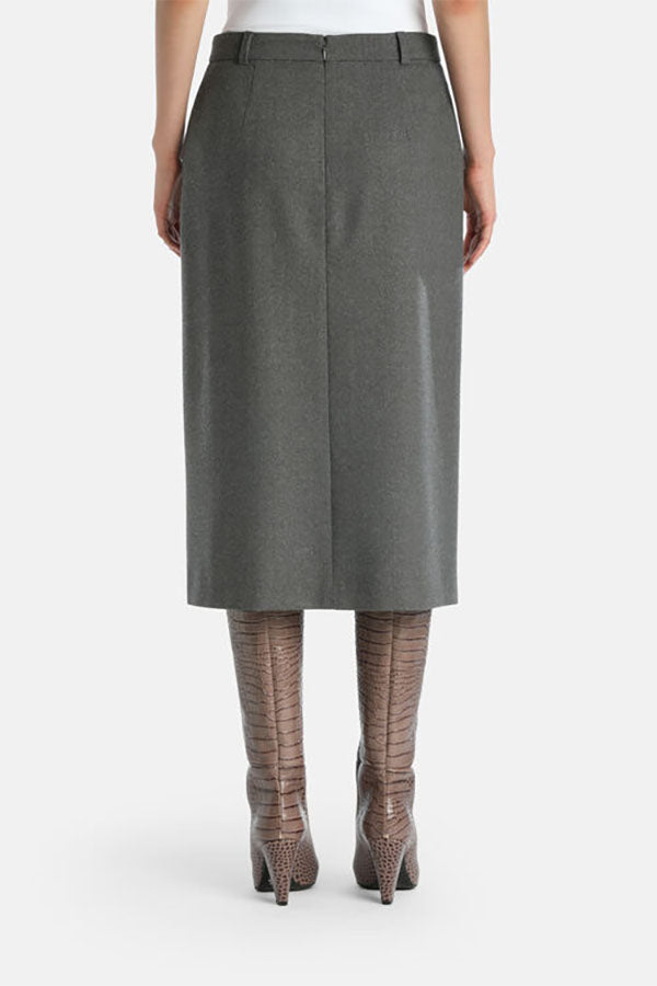 FAGGETO PLEATED MIDI SKIRT