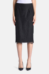 FAUSTIN ELEGANT LACE MIDI SKIRT