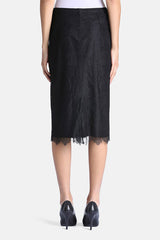 FAUSTIN ELEGANT LACE MIDI SKIRT